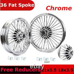 21x3.5 18x3.5 Fat Spoke Wheels Rims For Harley Softail Heritage Classic Deluxe