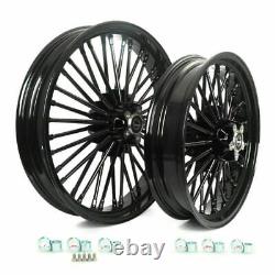 21x3.5 18x3.5 Fat Spoke Wheels for Harley Softail Heritage Classic Deluxe Deuce