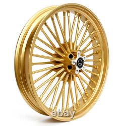 21x3.5 18x5.5 Fat Spoke Front Rear Cast Wheels Single Disc Softail Fatboy FLSTF