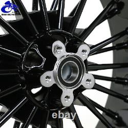 21x3.5 18x5.5 Fat Spoke Front Rear Wheels Rims Reducers Softail FLST FXST