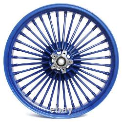 21x3.5 18x5.5 Fat Spoke Wheel Rims Set for Harley Softail Custom FXSTC 2008-2017