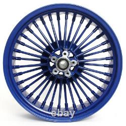 21x3.5 18x5.5 Fat Spoke Wheel Rims Set for Harley Softail Custom FXSTC 2008-2017