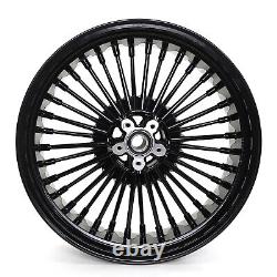 21x3.5 18x5.5 Fat Spoke Wheels Rims for Harley Dyna Street Bob Low Rider 08-17