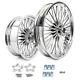21x3.5 18x5.5 Fat Spoke Wheels For Harley Electra Glide Ultra Street Glide 00-08