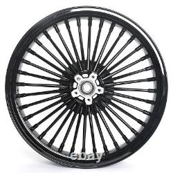 21x3.5 & 18x5.5 Front Rear Cast Wheels Dual Disc Fat Spokes Touring Softail Dyna