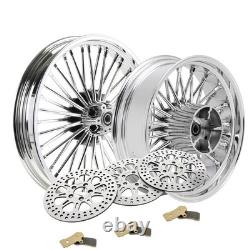21x3.5 18x5.5 Front Rear Rims Wheels Fat Spoke/W 11.8,21inch + 18inch Chrome
