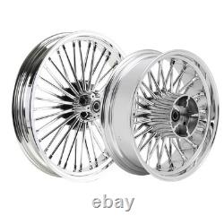 21x3.5 18x5.5 Front Rear Rims Wheels Fat Spoke/W 11.8,21inch + 18inch Chrome