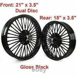 21x3.5 Front 18x3.5 Rear Wheels 36 Fat Spokes for Harley Softail Heritage FXST