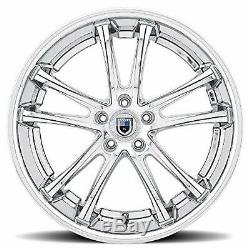 22 Asanti Wheels Rims Chrome Lip 5x127 Lexani Forgiato