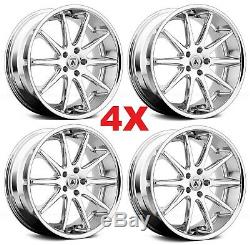 22 Chrome Wheels Rims Asanti Set 4 5x115 Multi Spoke