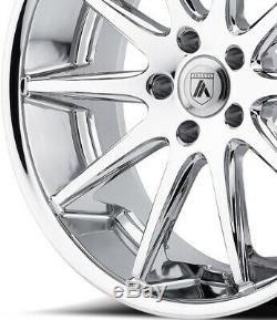 22 Chrome Wheels Rims Asanti Set 4 5x115 Multi Spoke