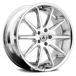 22 Chrome Wheels Rims Asanti Set 4 5x115 Multi Spoke