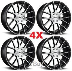 22 Silver Wheels Rims Dub 285 45 22 Lionhart Tires Gmc Sierra Silverado