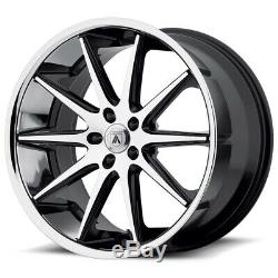 22 Staggered Camaro Wheels Rims Black Chrome Ss Rs Ls Lt Zl1 Le Asanti