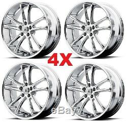 22 Staggered Camaro Wheels Rims Chrome 5x120 Ss Rs Ls Lt Zl1 Le Asanti