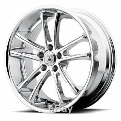 22 Staggered Camaro Wheels Rims Chrome 5x120 Ss Rs Ls Lt Zl1 Le Asanti