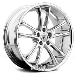 22 Staggered Camaro Wheels Rims Chrome 5x120 Ss Rs Ls Lt Zl1 Le Asanti