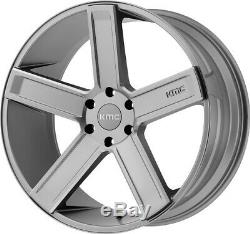 24 Silver Wheels Rims 305 35 24 Lionhart Tires Gmc Sierra Silverado