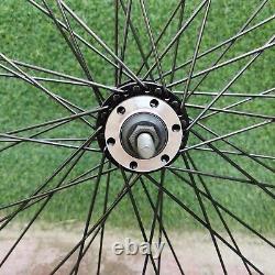 26X2.35/3.5 Double Layer Heavy Duty Bike Rim Set, Aluminum Alloy Spoke Wheel