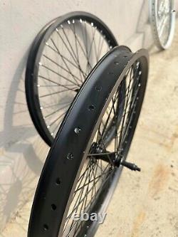 26X2.35/3.5 Double Layer Heavy Duty Bike Rim Set, Aluminum Alloy Spoke Wheel