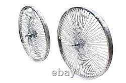 26 Bicycle Wheel Rims Set 140 spokes Rear & Front Chrome Beach Cruiser Lowrider
