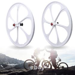 26 Bicycle Wheel Set Mag 6-Spoke MTB Bike 7,8,9,10 Speed With QR Front&Rear USA