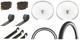 26 Chrome 144 Spoke Front & Coaster Wheel & Two Tire Black/white Lowrider Logo