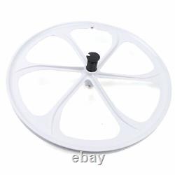 26 Fixed Gear Wheelset Front Rear 6 Spoke Track Wheel Mag Wheels White US 2pcs