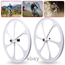 26 Front&Rear Rims Wheel Wheelset Disc Brake 6 Spoke For Folding/Mountain Bike