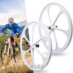 26 Front&Rear Rims Wheel Wheelset Disc Brake 6 Spoke For Folding/Mountain Bike