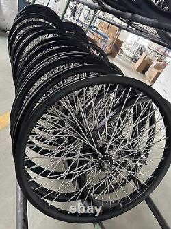 26 Inch Heavy Duty Bicycle Wheels 10G 36 Spoke Wheel Bike Rims Front & Rear 680g