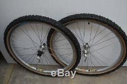 26 Mavic 217 SUP 32 spoke rim XT rear Hope titanium front hub wheel set MTB 8sp