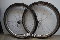 26 Mavic 217 SUP 32 spoke rim XT rear Hope titanium front hub wheel set MTB 8sp