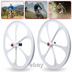 26 Mountain Bike 6 Spoke For MTB Wheelset Disc Brake Wheels Front&Rear US Stock