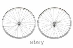 26 X 2.125 Heavy Duty Beach Cruiser 12g Front Or Coaster 36 Spoke Rims Chrome