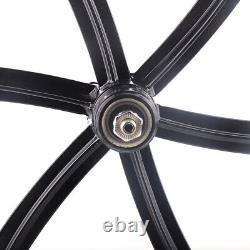 26 inch Front & Rear Wheel Set Black 6-Spoke Design Durable For Mountain Bike