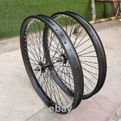 26 inch Heavy Duty Bicycle Wheels Set 12G 48 Spoke Wheel Bike Rims Front & Rear