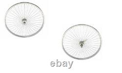 26 x 1.75 Bicycle Wheelset Front/Rear 68 Spokes Coaster Brake silver
