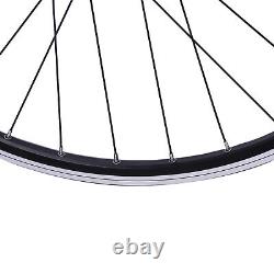 29 Aluminum Alloy Wheelset Rim Quick Release Front Rear Black Flat Spokes MTB