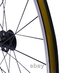 29 Aluminum Alloy Wheelset Rim Quick Release Front Rear Black Flat Spokes MTB
