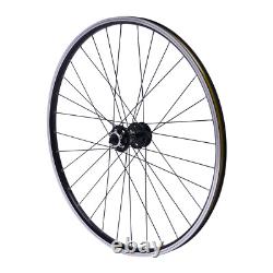 29 Aluminum Alloy Wheelset Rim Quick Release Front Rear Black Flat Spokes MTB