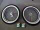 2 Chrome 20 Bicycle Rims Front & Rear, W. Wall Knobby Tires & Tubes, 36 Spoke Hd