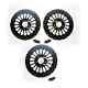 (2) Front & (1) Rear Black Dna Super Spoke 11.5 Rotors Hd 2000'-2007' Withbolts