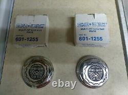 2 NOS ORIGINAL WELD WHEELS, INC. STARWIRE 30 Spoke Center Caps Cragar OG 1979