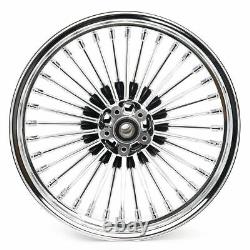 2. X2.15 & 16x3.5 Front Rear Cast Wheels Double Disc Fat King Spoke Softail Dyna