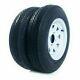 2x 5.30 X 12 5.30-12 Trailer Tires & Rims Tubeless 4 Lug Wheel White Spoke 4ply
