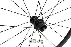 30mm Bicycle wheels Carbon rim spoke hubs matt rim 700C Road Clincher Tubeless