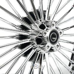 36 Fat Spoke Wheel 21X3.5 16X3.5 Chrome For Harley Dyna Heritage Softail Deluxe