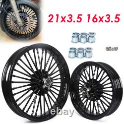 36 Fat Spoke Wheels Set 21X3.5 16X3.5 for Harley Softail Heritage Classic FLSTF