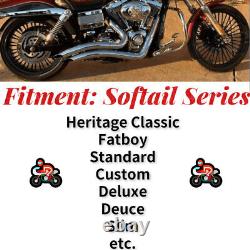 36 Fat Spoke Wheels Set 21X3.5 16X3.5 for Harley Softail Heritage Classic FLSTF
